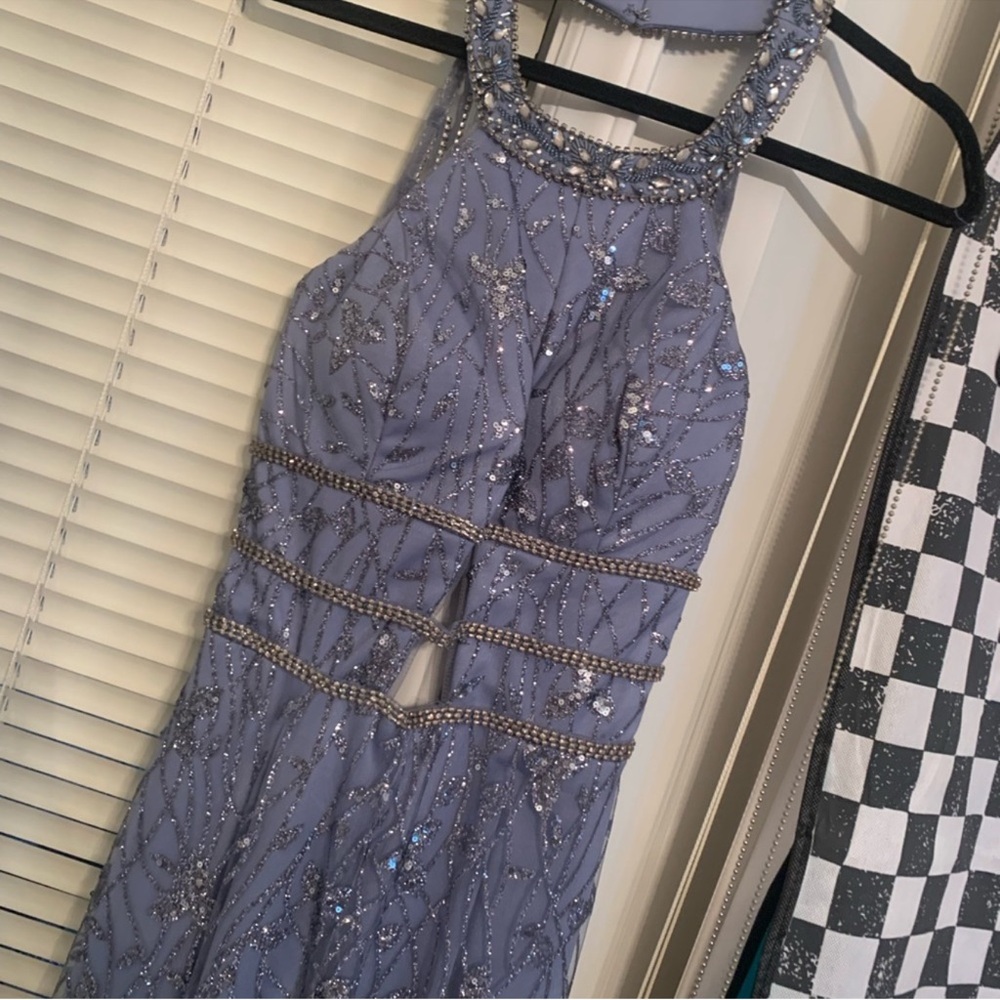 Blue Relaxed Fit Jumpsuit with Vintage Appeal - Picture 7 of 10